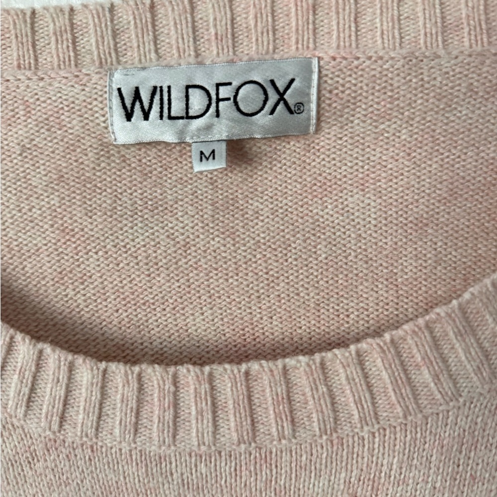 Wildfox Couture  Suck It Up Vineyard Oversized Sweater  Sz Medium Pink - Picture 3 of 8